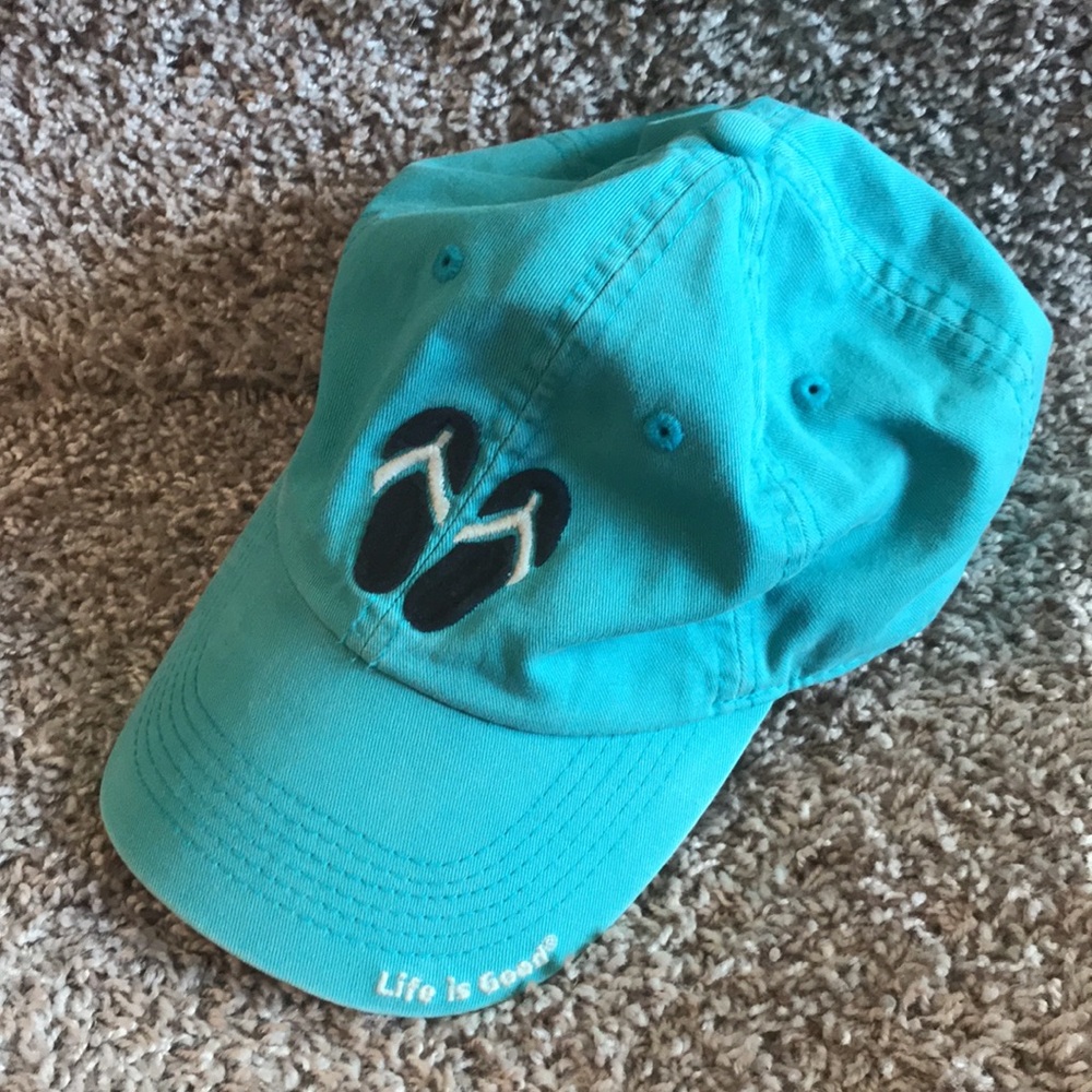 Life is Good Turquoise Flip Flop Cap